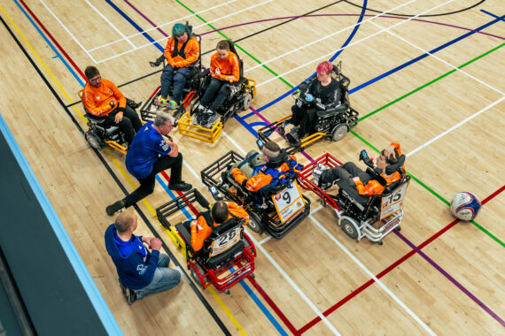 JSR Farms supporting Electric Eels Powerchair Football Club 